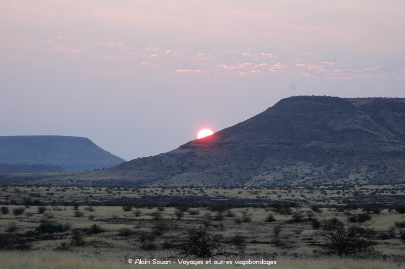 coucher de soleil Damaraland Namibie